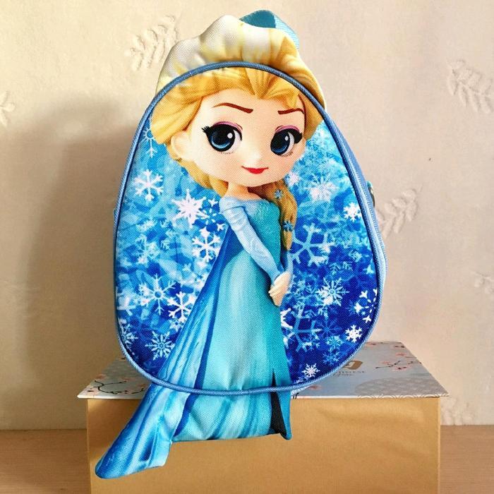 tas telur / ovalegg bag princess frozen ELSA (biru) - tas anak perempuan Karakter Kartun