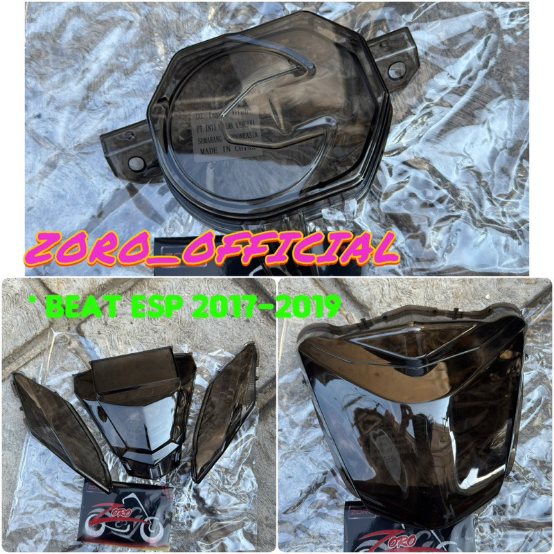 Mika Lampu Stop Belakang + Mika Lampu Depan + Mika Speedometer Kilometer Beat Esp 2017-2019