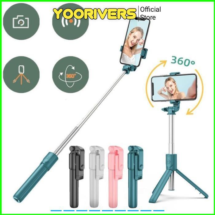 Tongsis Tripod Selfie Wireless R1 Tripod Tongsis Remot Bluetooth Wireless Selfie Stick Tripod Panjan