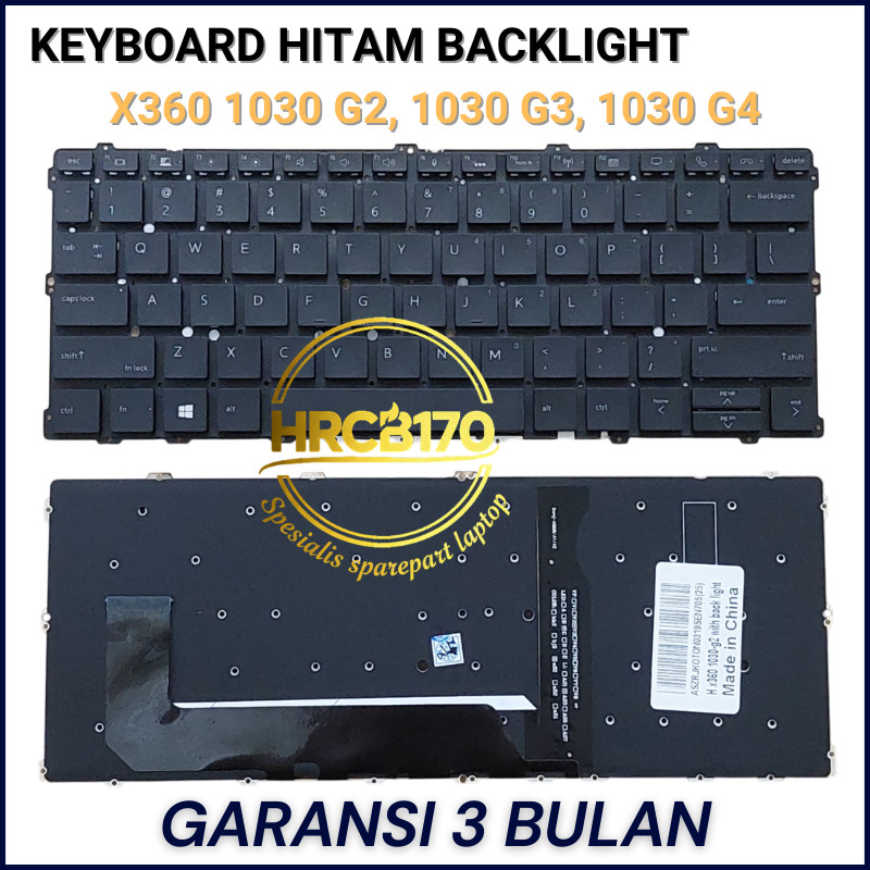 Keyboard For HP Elitebook X360 1030 G2, 1030 G3, 1030 G4 BACKLIGHT -HRCB