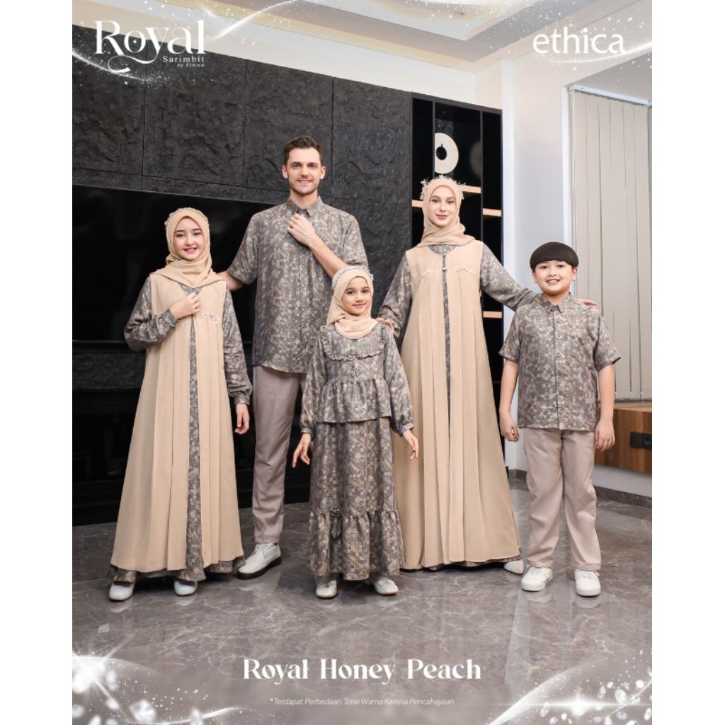 SARIMBIT ROYAL HONEY PEACH BY ETHICA/ SARIMBIT KELUARGA/ GAMIS-KOKO/ COUPLE DISKON