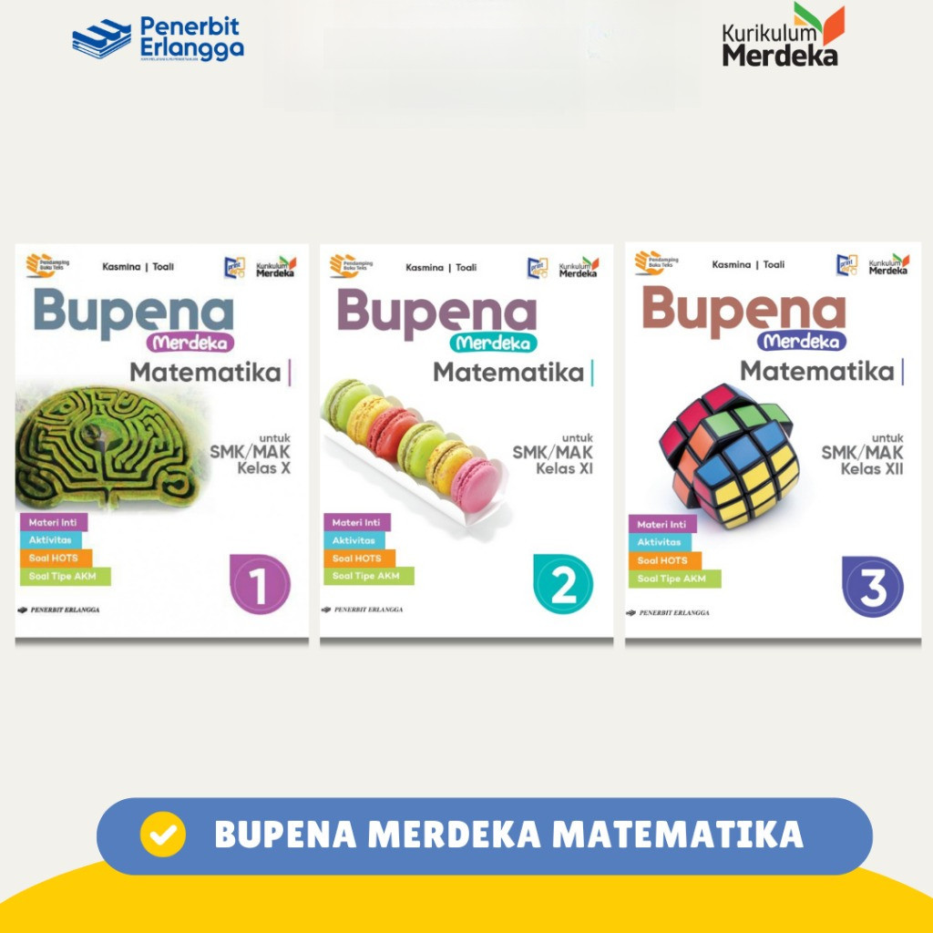 [Erlangga ] Bupena Matematika Smk/Mak Kelas 10 11 12 Kurikulum Merdeka