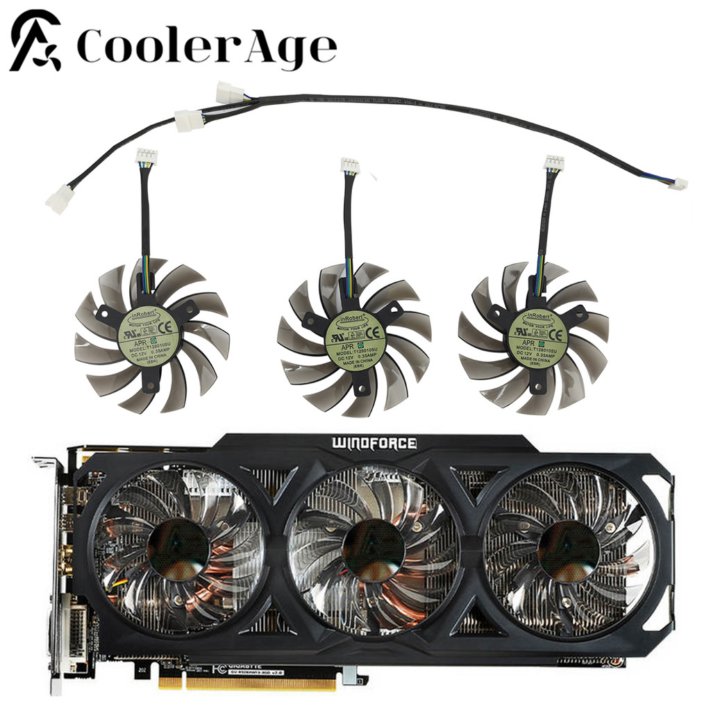Video Card Fan For Gigabyte GeForce GTX 570 660 670 680 760 770 780 560Ti 580Ti 780Ti R9 290 GTX 107