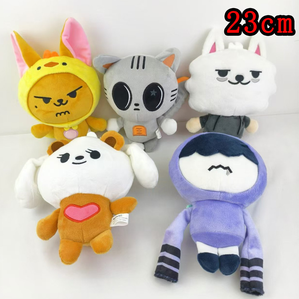 Trendy Singer Boy Band Dolls Cute YEONJUN Soobin Same Fluffy Doll Keyrings Alien Fox Wolf Rabbit Dol