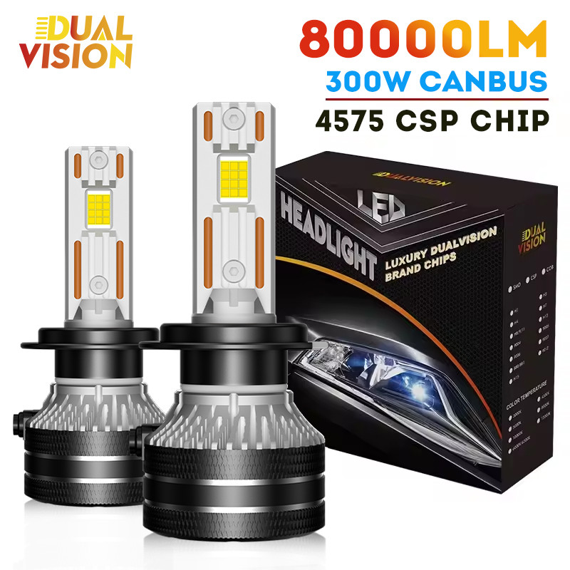 K6C H7 H4 LED 80000LM Headlights Bulb Canbus 6000K H1 H4 9012 HIR2 H8 H9 H13 9007 9005 9006 HB3 HB4 