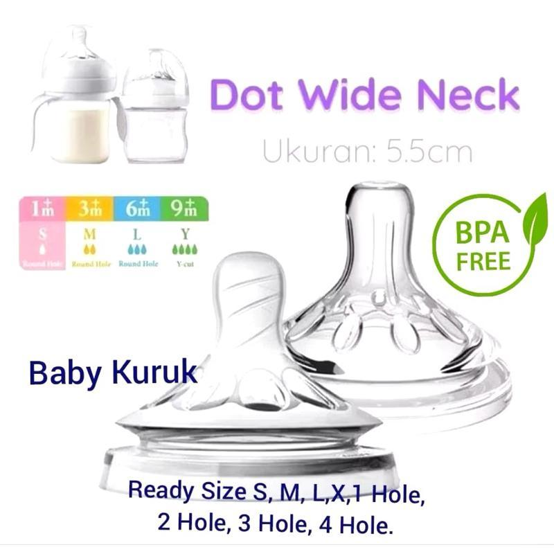 Natural Puting Dot Bayi Dot Bayi Bahan Silikon untuk Pigeon/ Slim Neck/Wide Neck Dot Botol Bayi Nipp