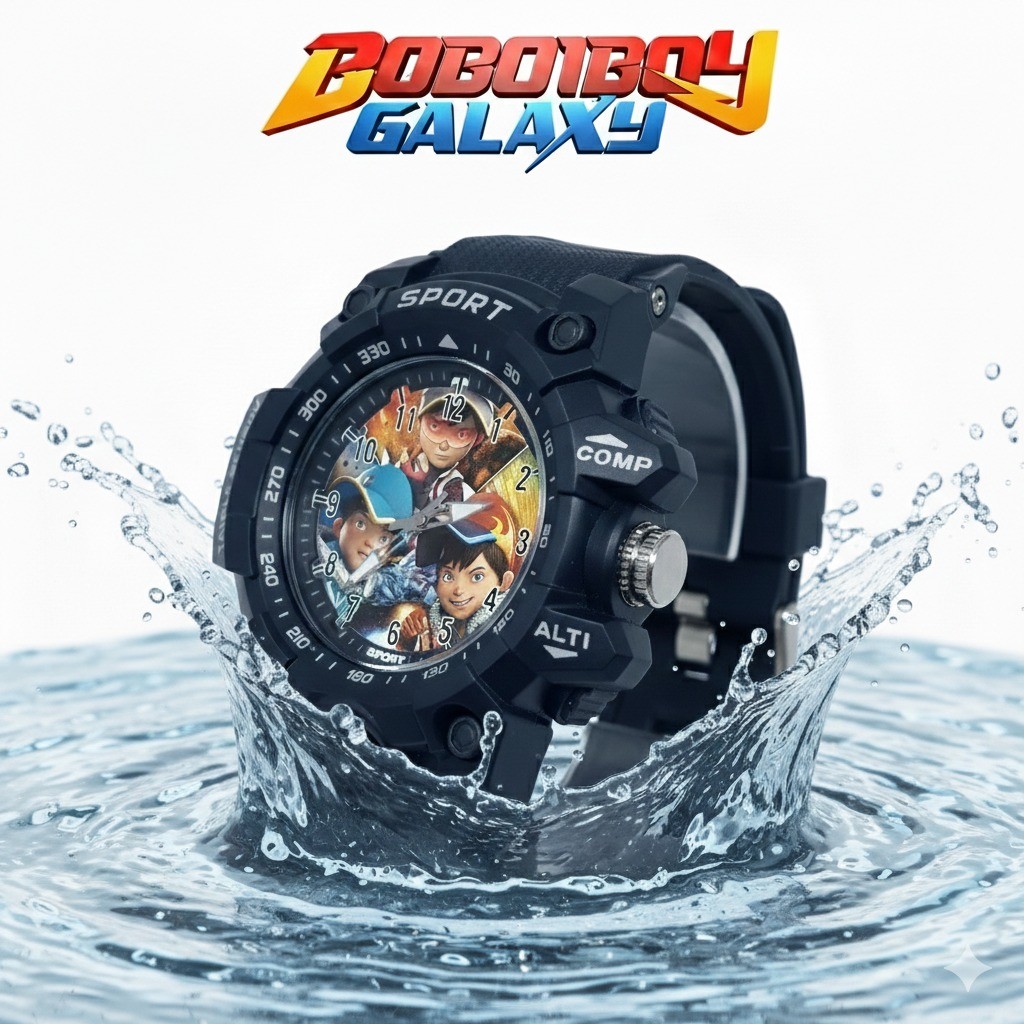 Jam Tangan Anak Laki Laki Anti Air Sport Rubber Boboiboy