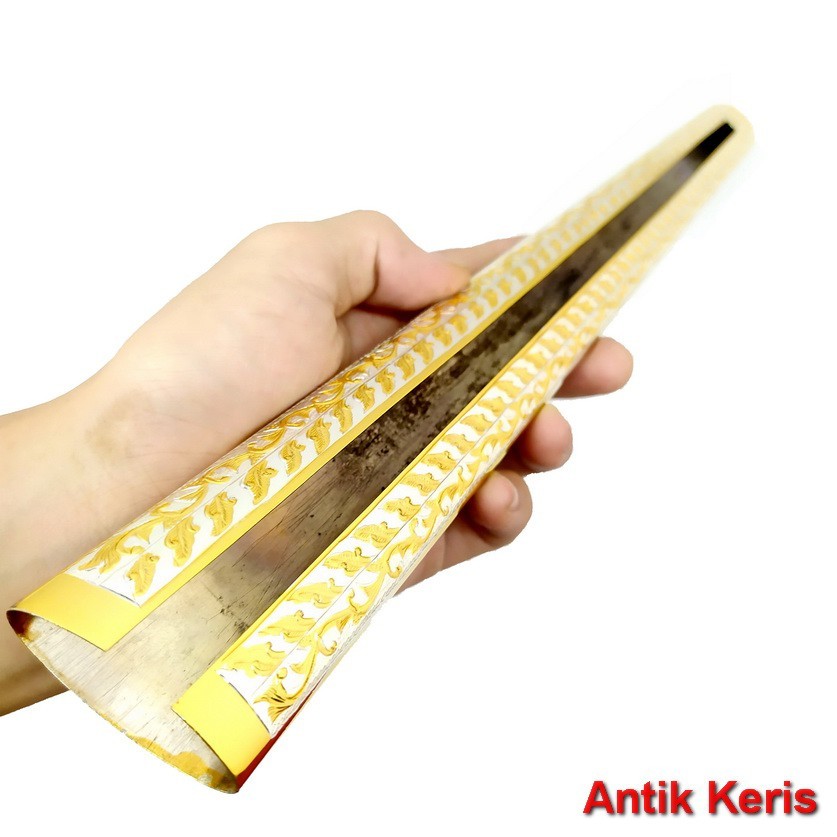 Pendok Keris Surakarta Blewah Sepuhan Emas Perak Silih Asih
