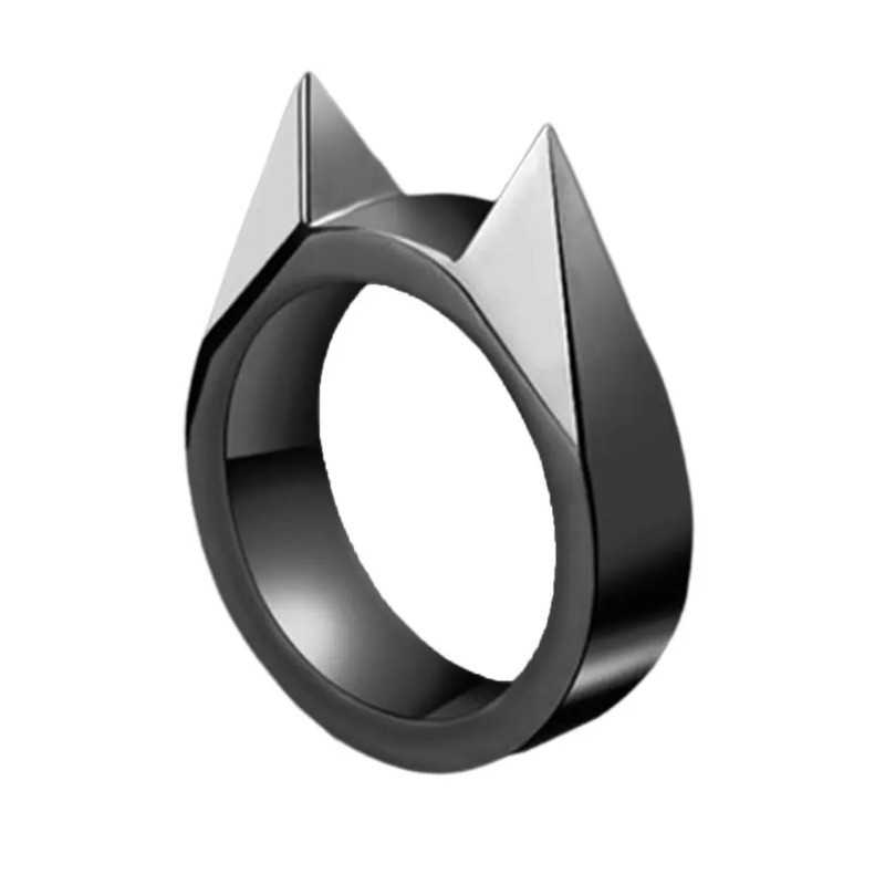 Rings Broken Window Cat's Ear Safety Survival Metal Defense Ring Self Defense Supplies Men/Women Out