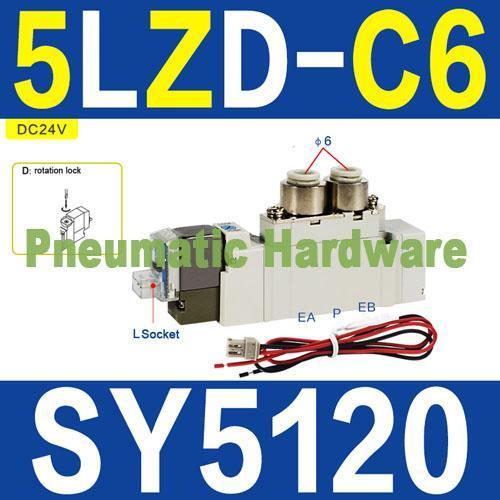 Komponen Katup SY5120 - 5LZD - C6 DC 24V Solenoid Valve Pneumatic KD90