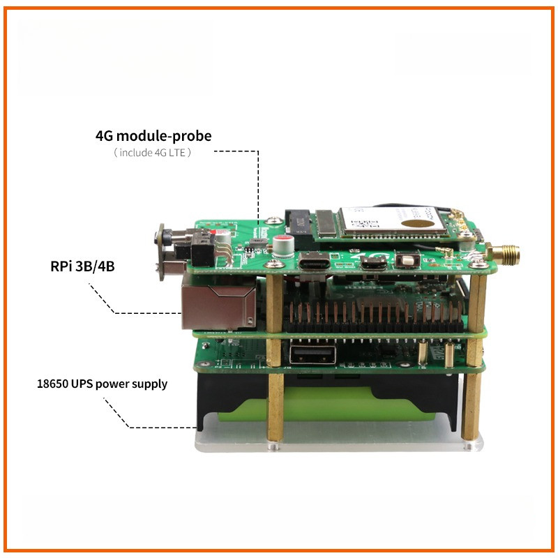 tower system 18650 UPS power supply,4G LTE module,driver free,EG25G ME909s821ap V2 Qualcomm GPS