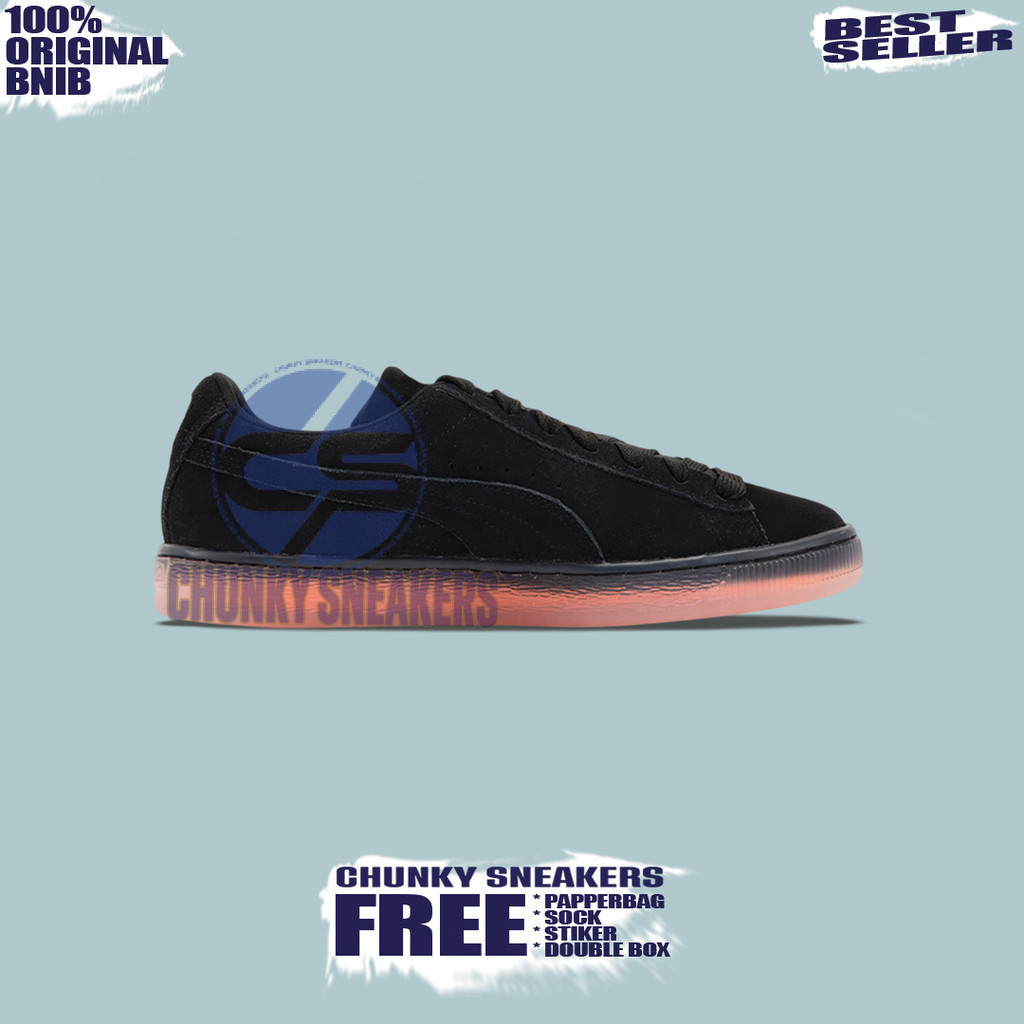Sepatu Sneakers Puma Suede Translucent Black 100% Original BNIB Unisex