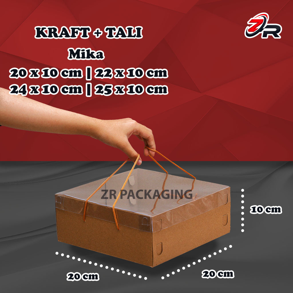 Dus Kraft Tutup Mika+Tali/Box Kue