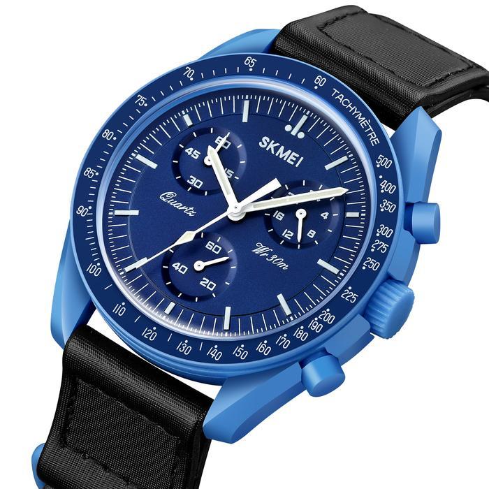 Jam Tangan Pria Wanita Analog Planet Mission Watch SKMEI 1982 - Biru