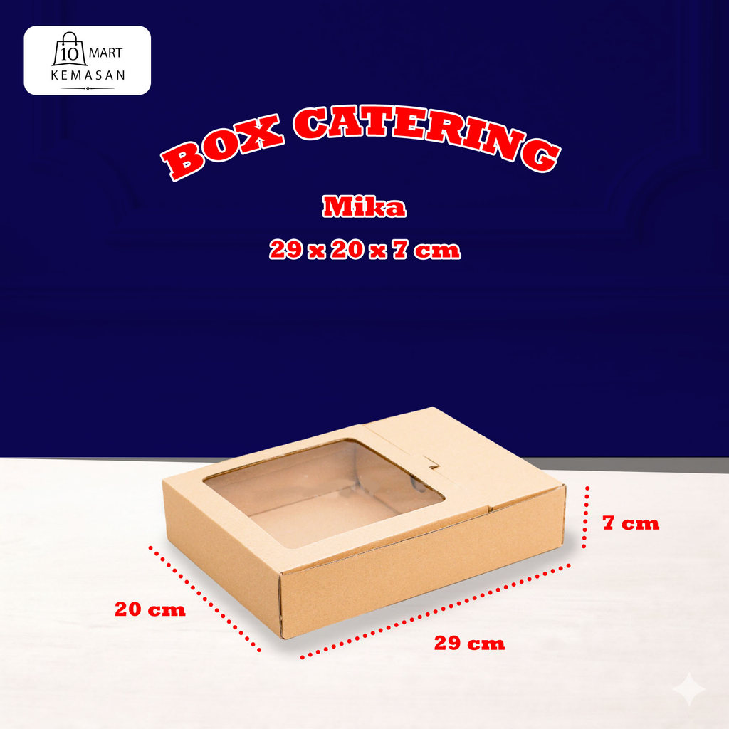 Box Catering Window uk.30x22x6,5/Box CateringSekat/Box Nasi/Box Nasi Mika/Dus Nasi uk. 30x22x6,5