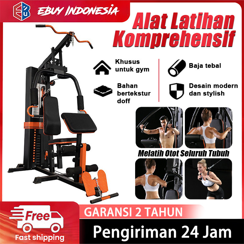 Home Gym 1 Sisi Multigym Angkat Beban/Multigym Alat Fitnes/Gym angkat Beban/Dengan beban 75KG