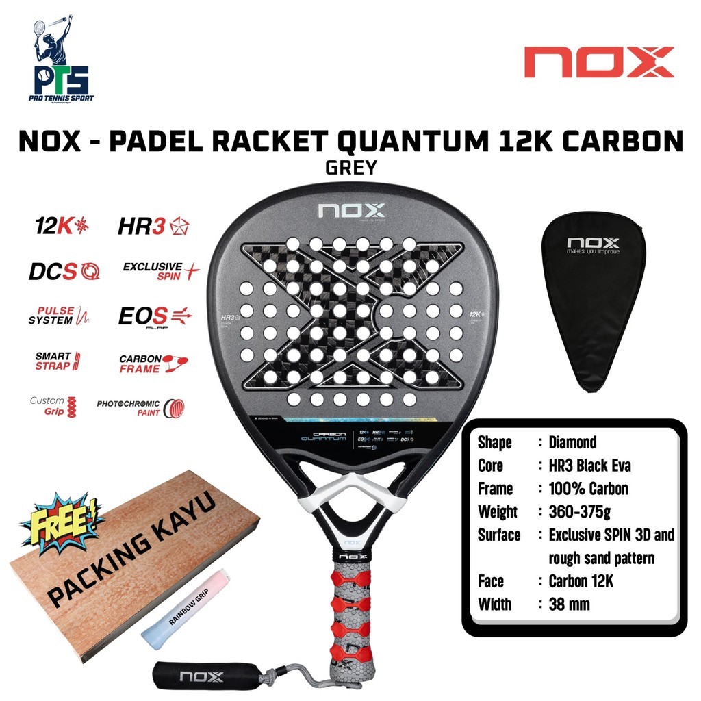 Raket Padel NOX Quantum 12K Carbon