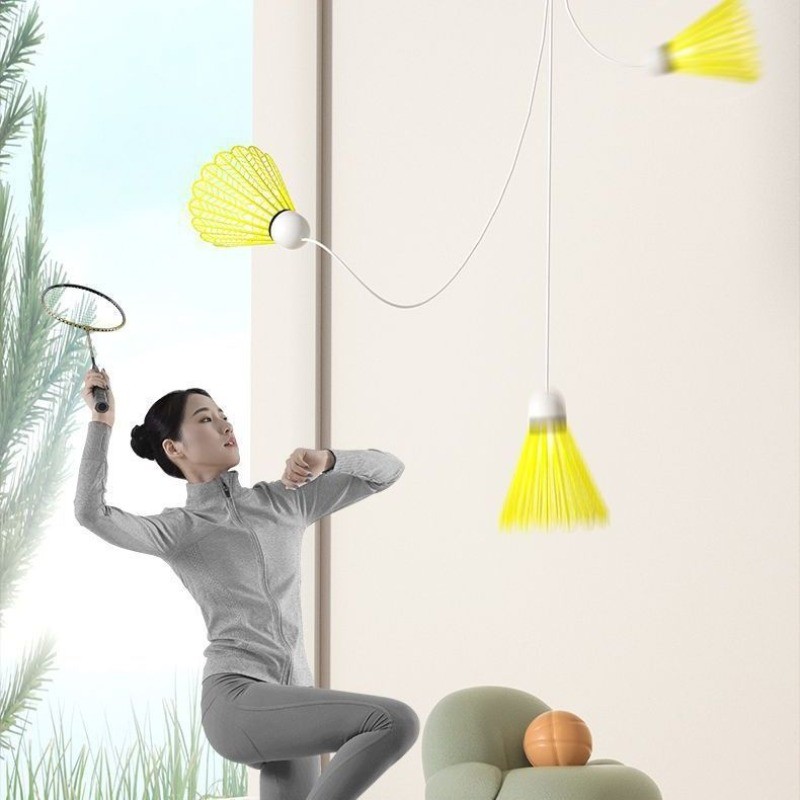 Automatic Rebound Badminton Trainer Badminton Single-Player Rebound Trainer Self Study Badminton Tra