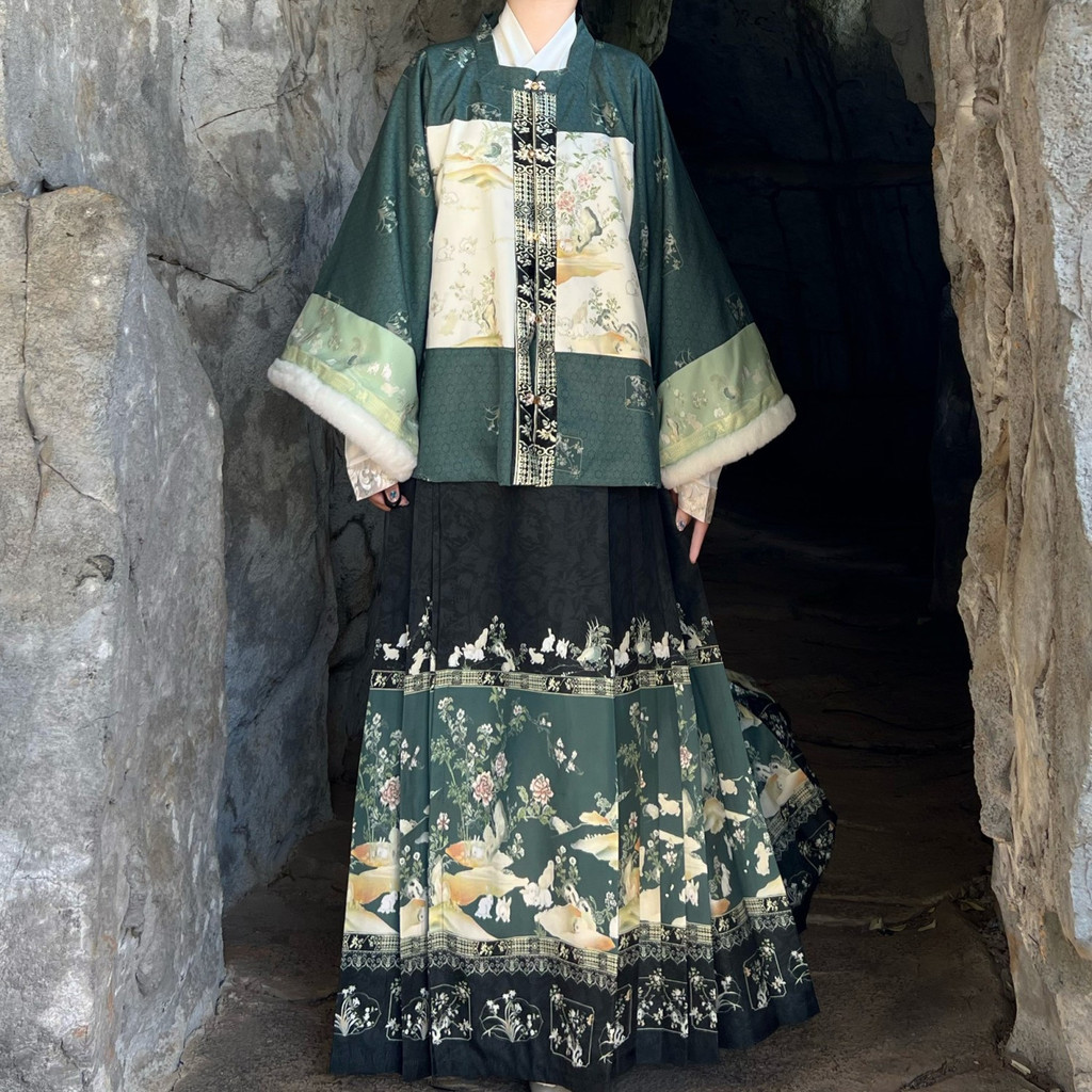 Kerah kerah wanita Hanfu buatan Ming atasan musim dingin baru