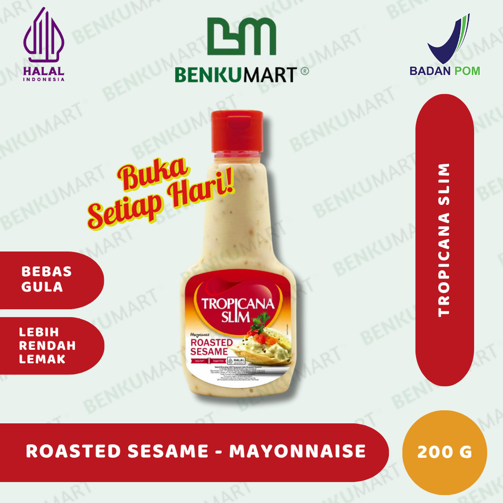 Tropicana Slim Mayonnaise (200 gr) | Mayosauce Roasted Sesame | Bantu Dukung Hidup Sehat | Mayonaise