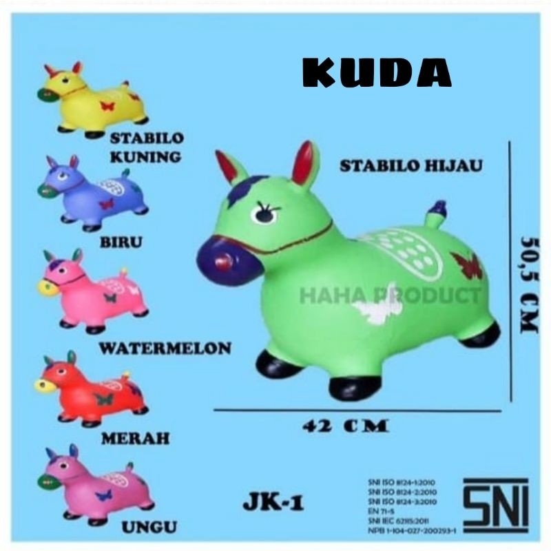 PROMO Mainan Animal Jumping Karet Kuda Sound & Light