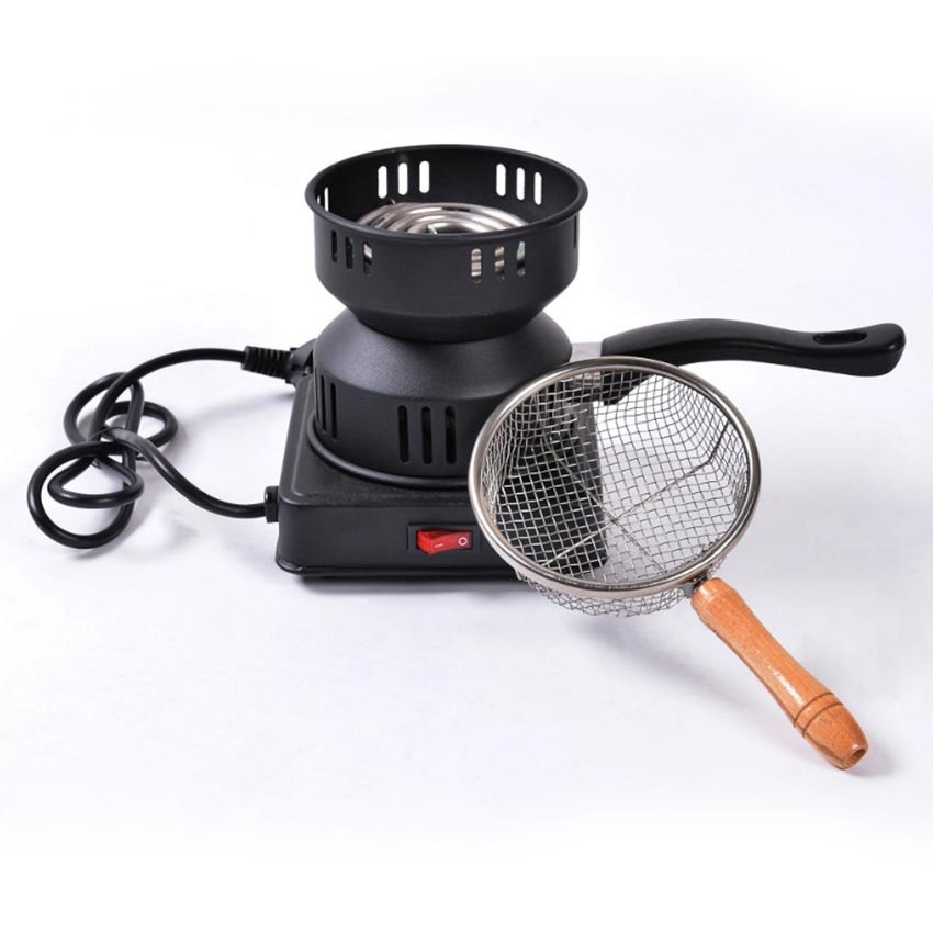 24 Jam Kompor Listrik Pemanas Arang Shisha Hookah BBQ 600W 220V Serbaguna Portable Mudah Dibawa