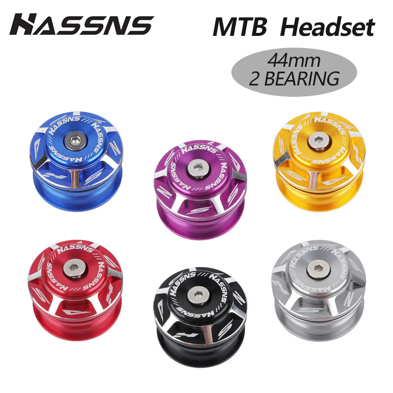 Headset HASSNS Mtb Steering Box 44mm Headset Bearing Setir Sepeda 1 1/8 Terintegrasi untuk Sepeda Gu