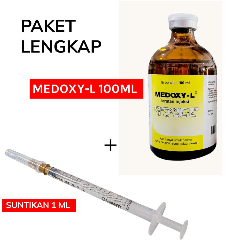 TERBARU MEDOXY-L MEDION 50ML 100ML OBAT INJEKSI ANTIBIOTIK SAPI KUCING BABI KAMBING MENGOBATI