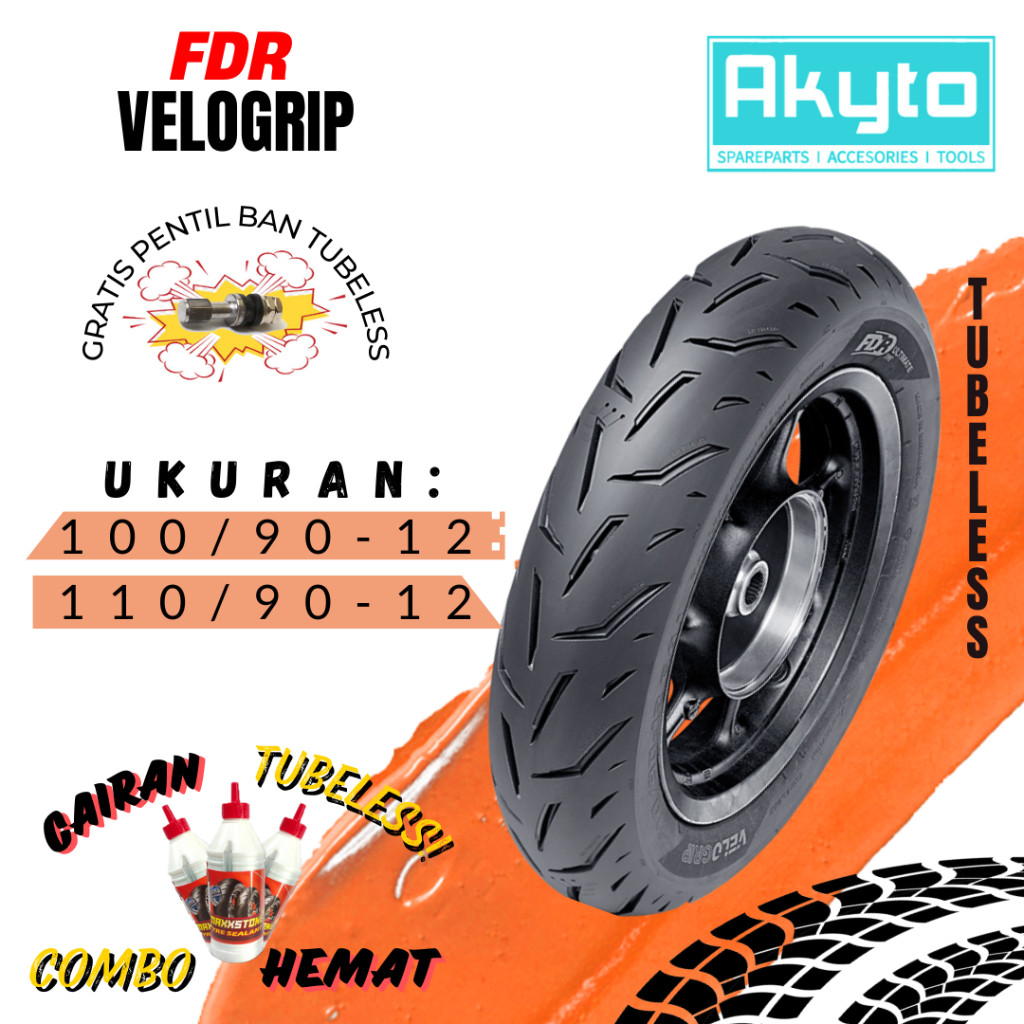 BAN FDR VELOGRIP RING 12 / BAN TUBELESS / BAN MOTOR R12 / BAN PCX NMAX SCOOPY / BAN MOTOR FDR / TUBE