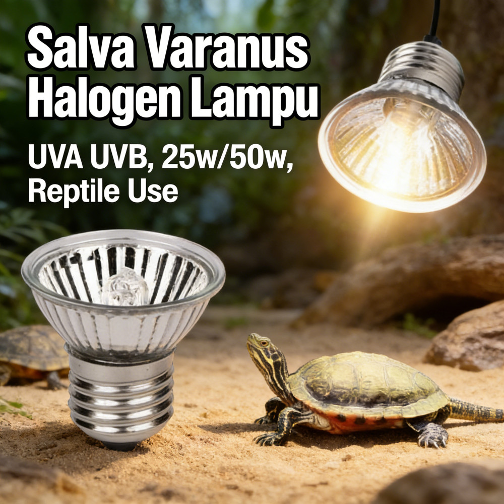 HALOGEN LAMPU PENGHANGAT NOMOY UVBDARAT PARDALIS TURTLE REPTILE KURA PENGANTI SULCATA TORTOISE MAMAL