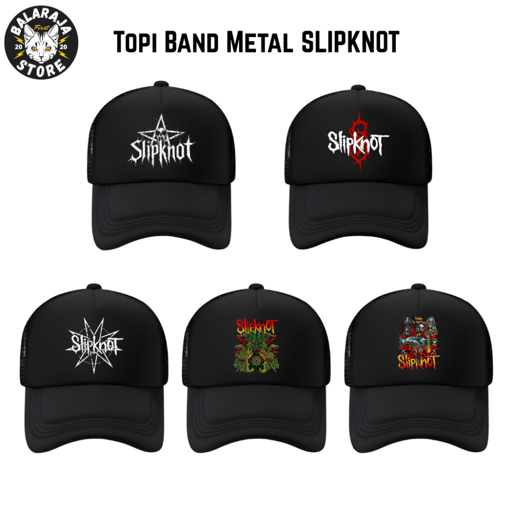SLIPKNOT Topi Jaring Premium Unisex Band Metal SLIPKNOT Topi Trucker Band Topi Baseball