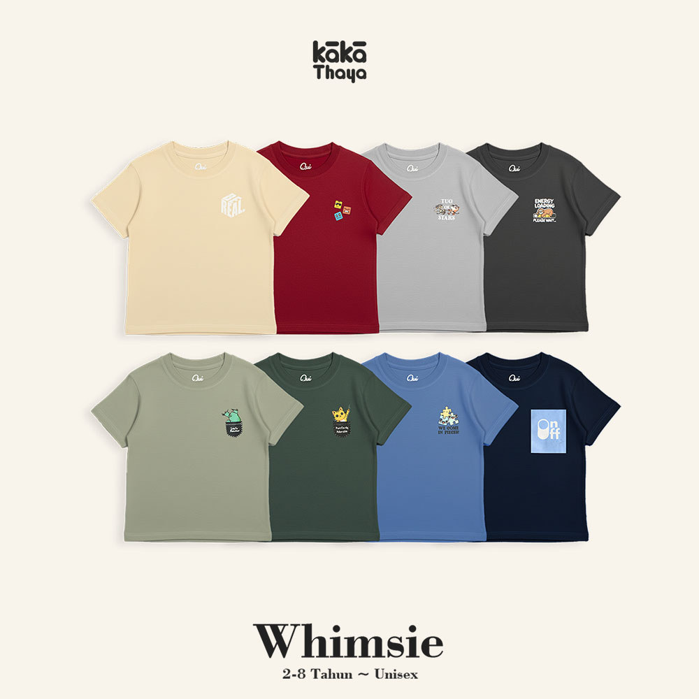 KAKATHAYA Whimsie - Atasan Anak Laki Laki Baju Anak Laki Laki Kaos Anak 2-8 Tahun