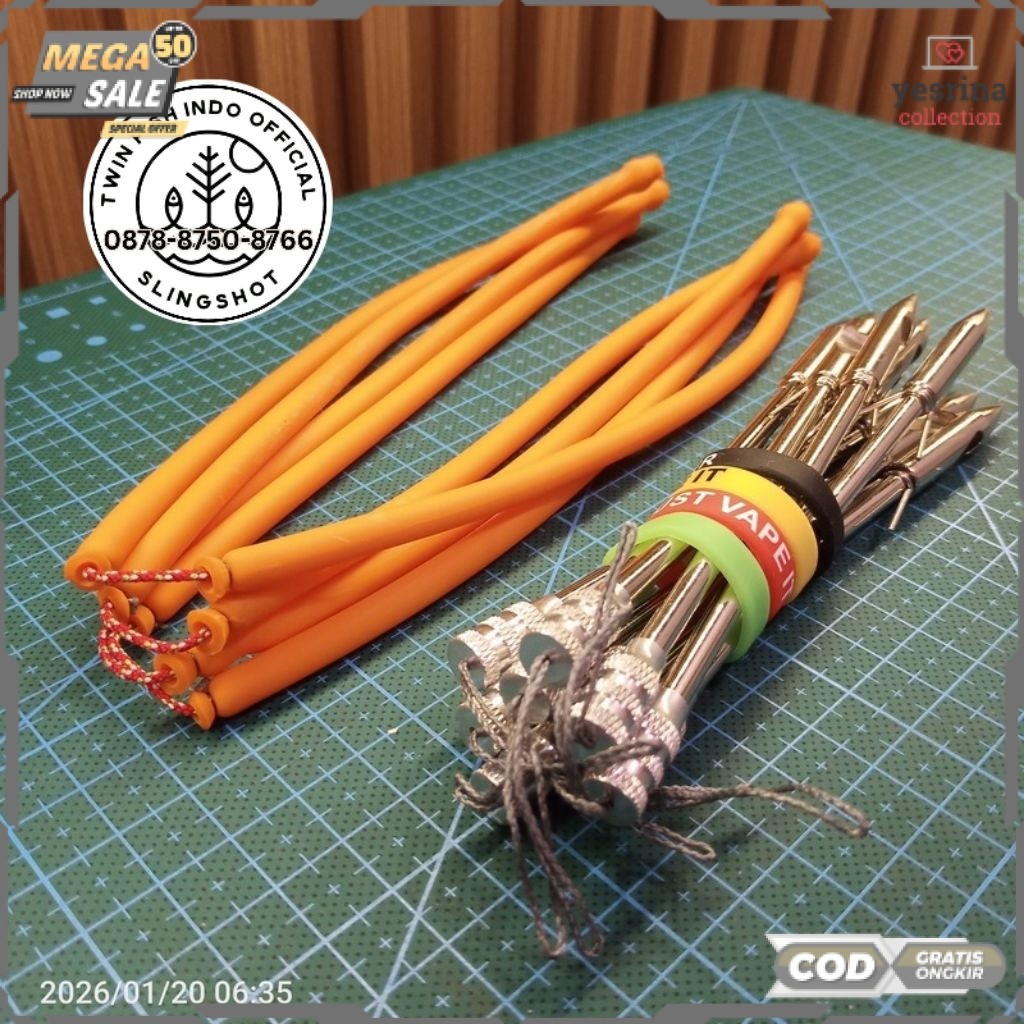 (RO) Karet Ketapel Siap Pakai 3060 Orange Premium Tebal Kuat TERMURAH TERLARIS TERBARU 2026 COD