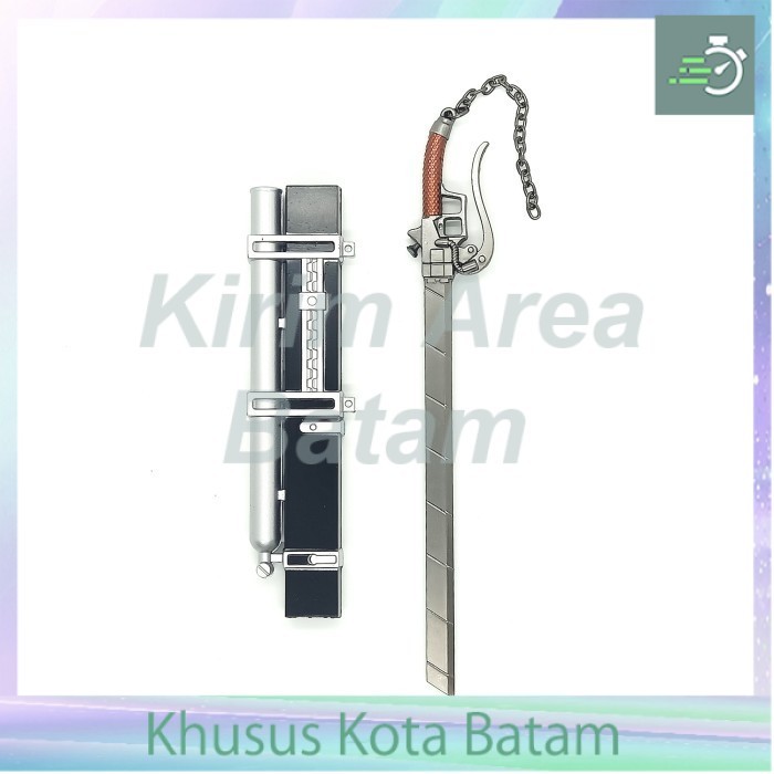 gantungan pedang 22 cm attack on titan 3d maneuver gear