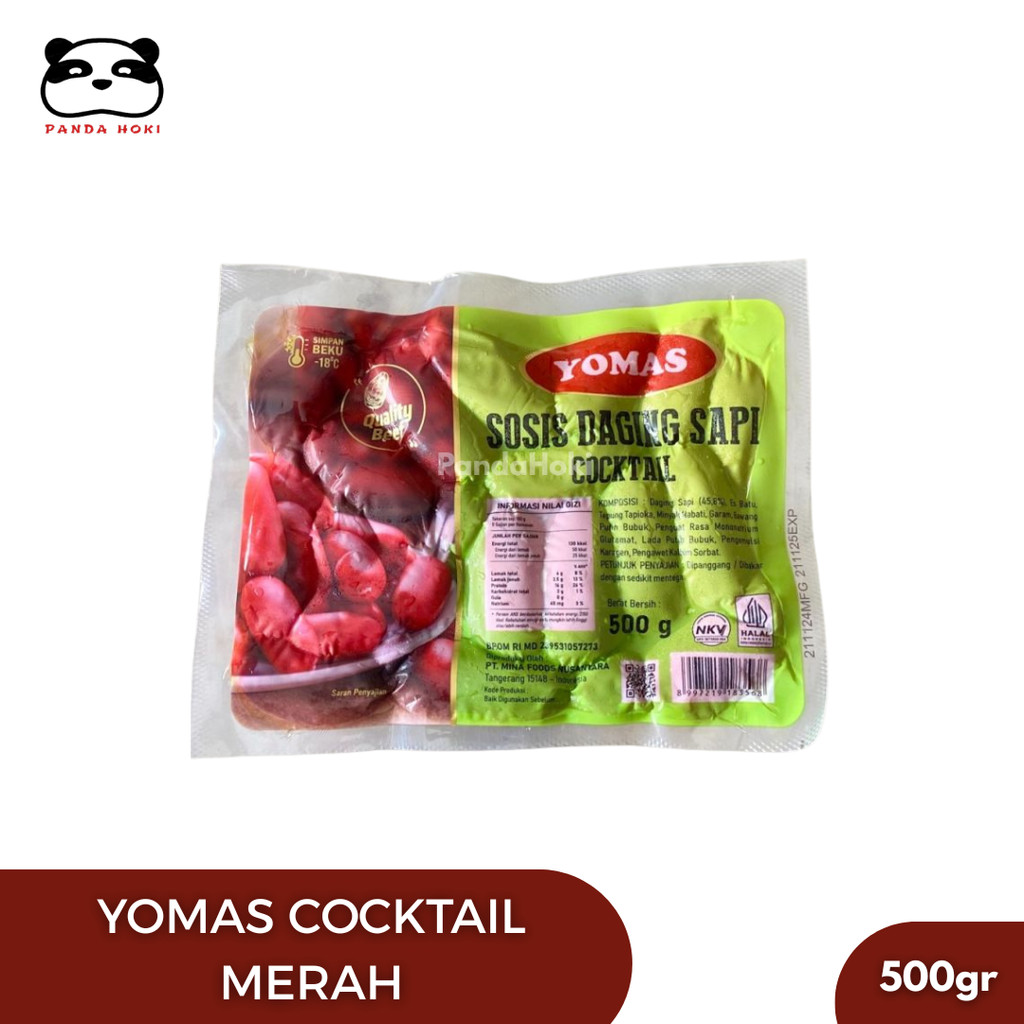 Yomas Cocktail Merah / Sosis Sapi Cocktail Merah 500gr