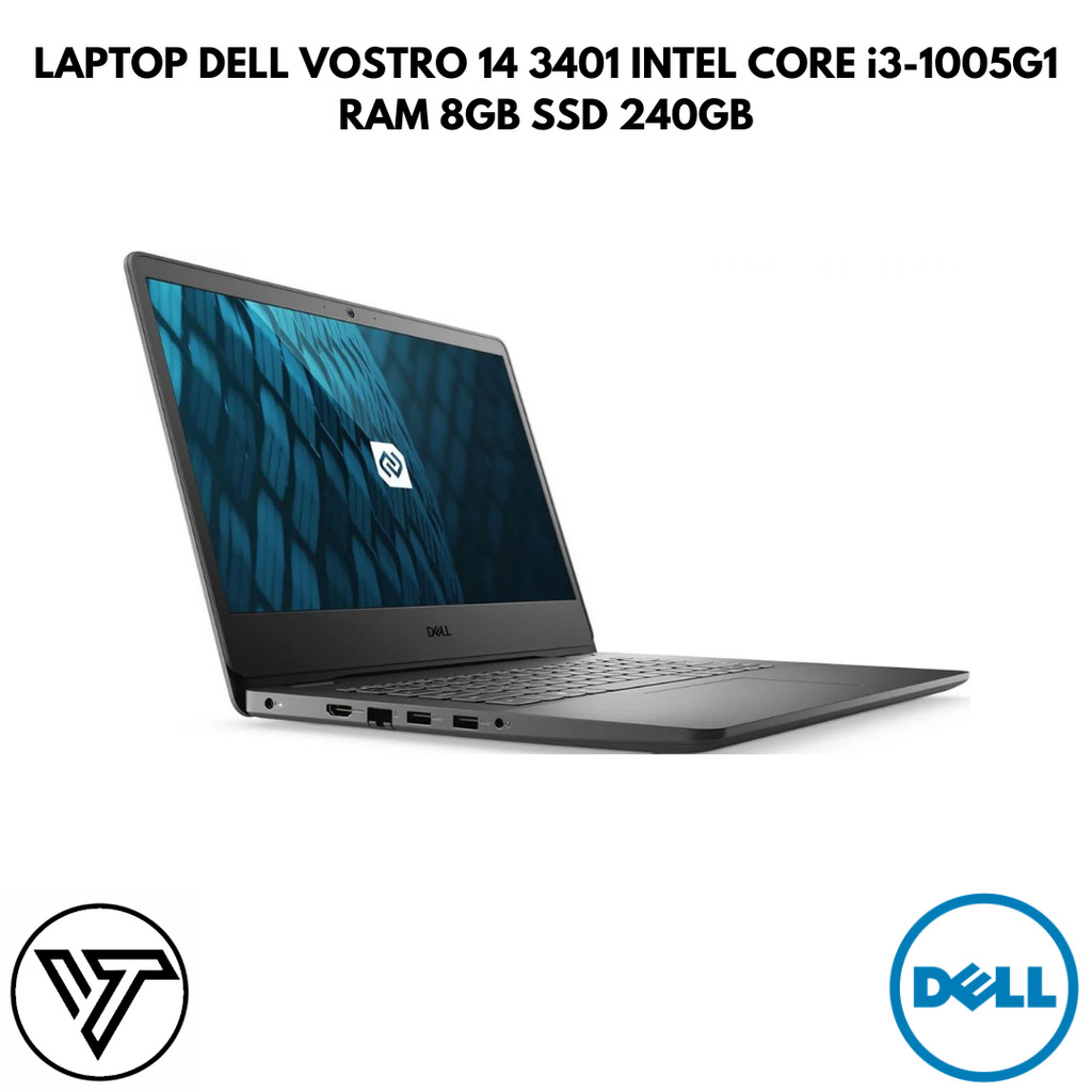 LAPTOP DELL VOSTRO 14 3401 INTEL CORE i3-1005G1 RAM 8GB SSD 240GB