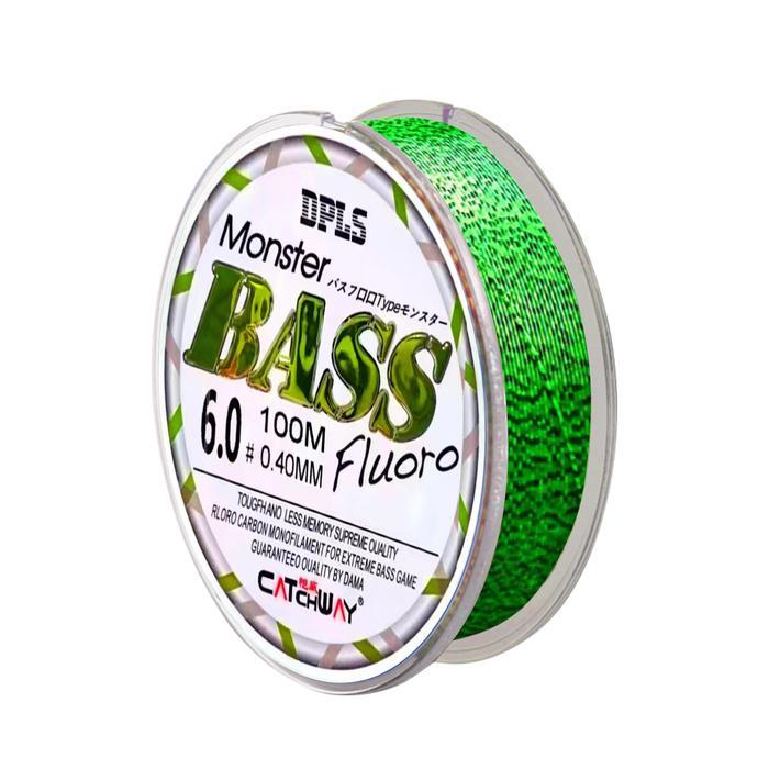 KERAJAAN PANCING - Senar Pancing  Bass FLUOROCAON 100M Warna Hijau Tua NilonAnti Keriting Super Kuat