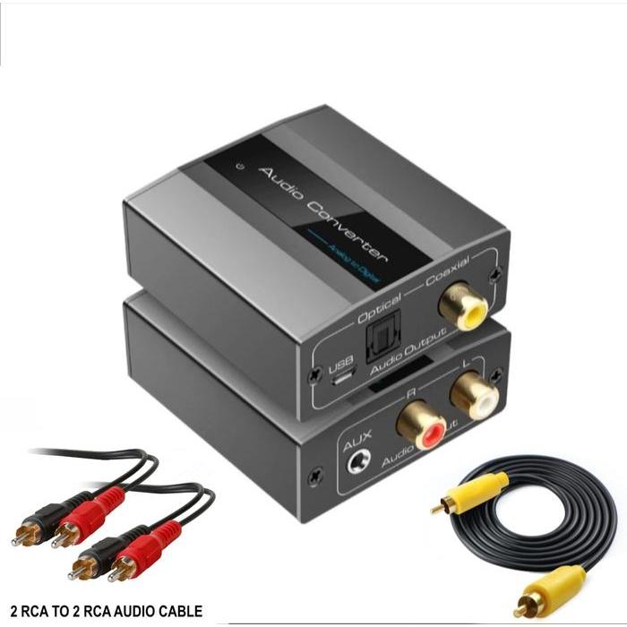 Promo New AVPRO AVQ049 Analog to Digital Audio Converter ADC 48kHz RCA & 3.5mm - COAXIAL & 2 RCA
