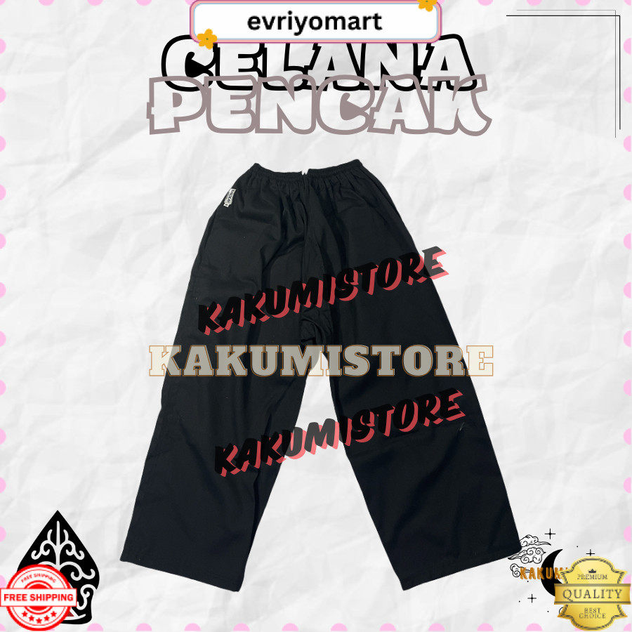 NEW Celana Pencak Celana Silat Komprang Hitam Anak Dewasa EVR