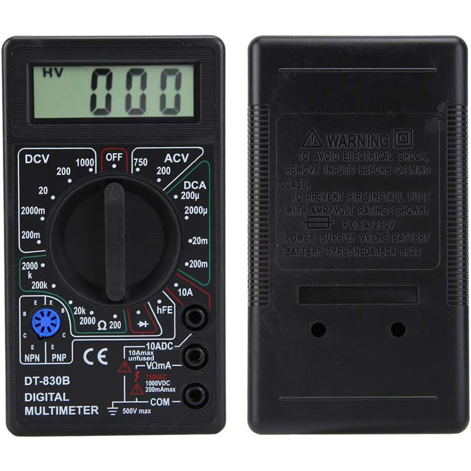 gital Multimeter, DT-830B Multifunctional Portable LCD gital Multimeter Amp Volt Ohm Tester Voltmete