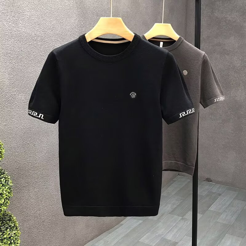 Kaos dalam rajutan lengan pendek pria