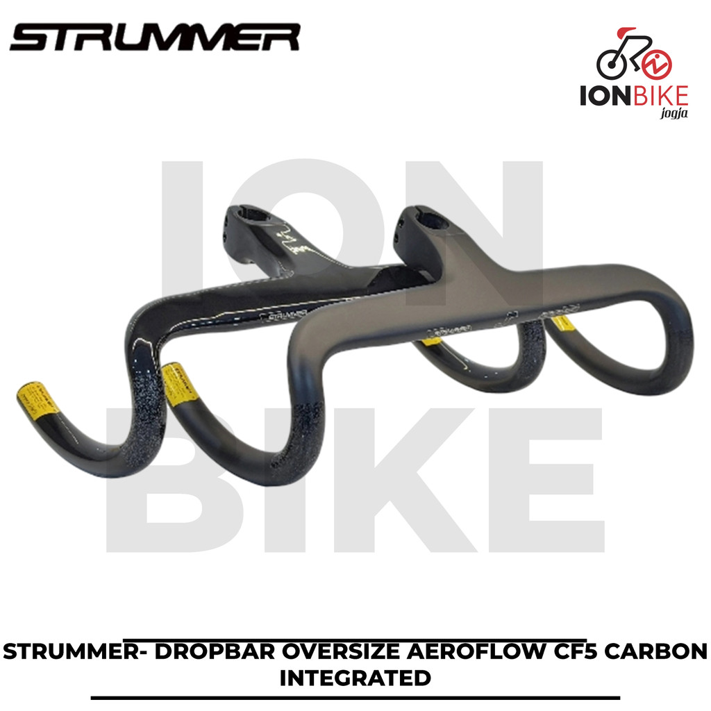 Stang Dropbar Strummer Aeroflow CF5 CARBON Integrated Internal Routing Cable - Handlebar Sepeda Bala