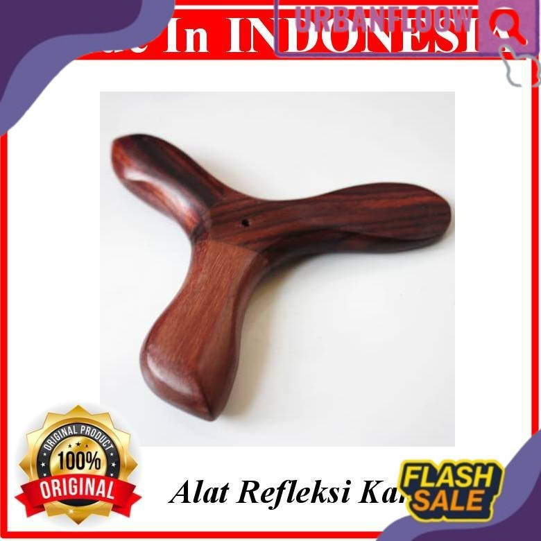 PRAKTIS Alat Pijat Refleksi Kayu Kaki Tiga 3 in 1 Kerokan Akupuntur TERLARIS 