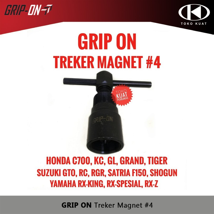 GRIP ON Magnet Puller #4 / Treker Magnet #4 untuk Honda supra, grand, tiger, Yamaha RX King, Suzuki 