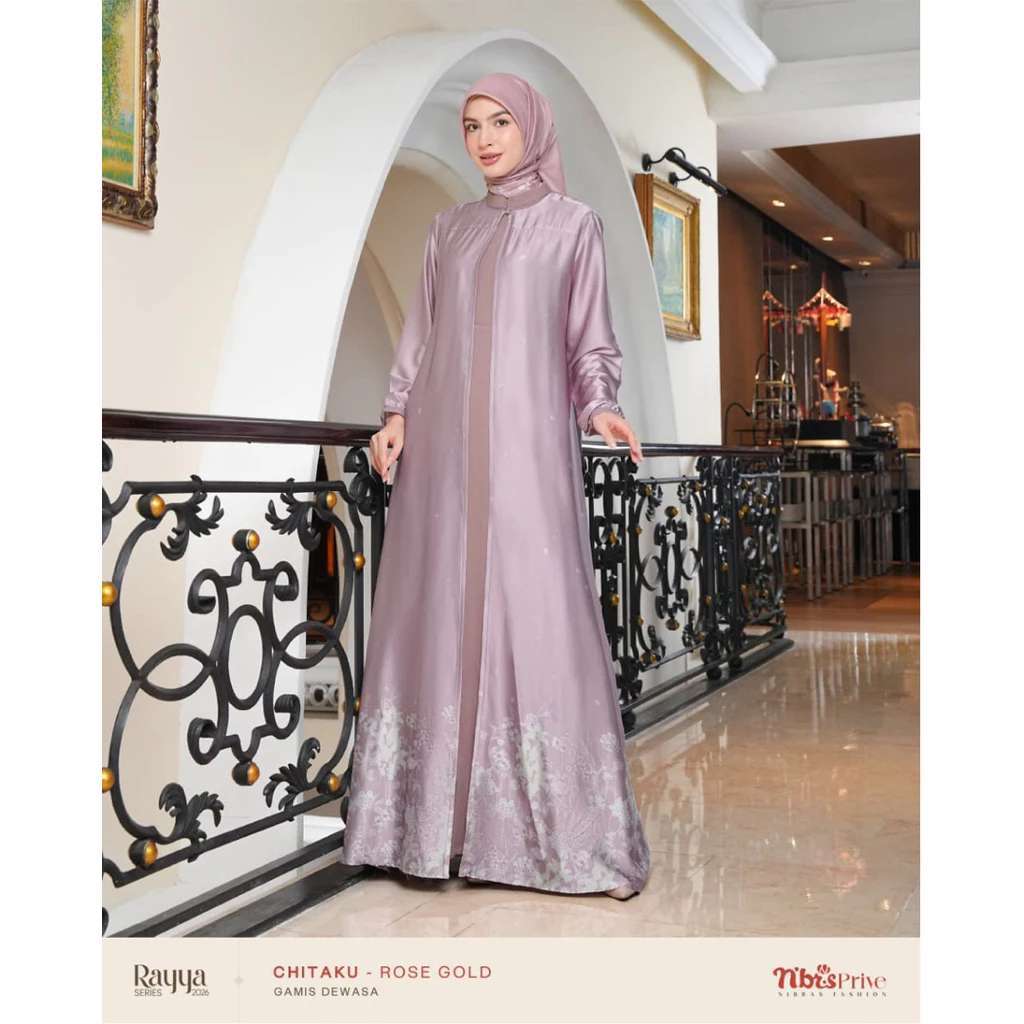 NIBRAS GAMIS DEWASA CHITAKU ROSE GOLD