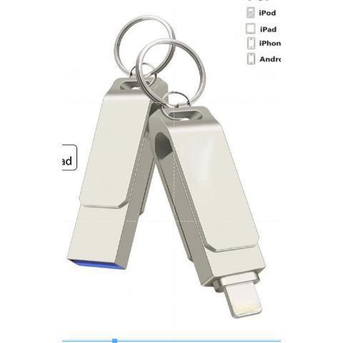 OTG Flashdisk 1TB iOS, iPad, PC, USB 3.0, 2 IN 1, Venda Quente, Prata OTG Pen Drive FOR I-PHONE Komp