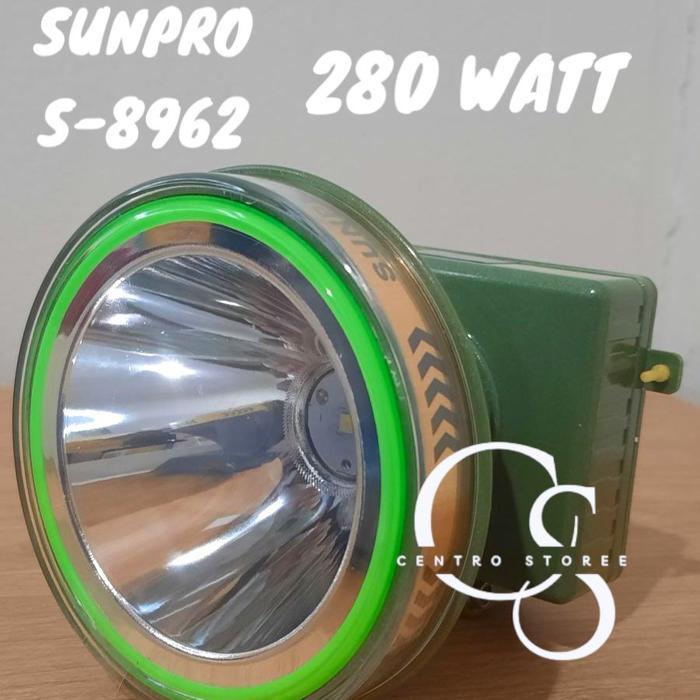 SENTER KEPALA SELAM SUNPRO S-8962 280 WATT DIMMER CAHAYA PUTIH