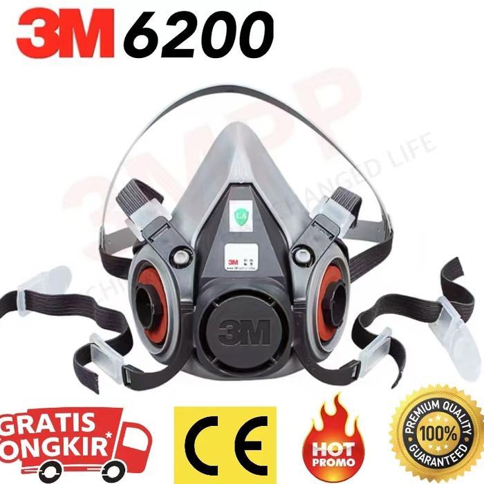 IRONFIX 3M 6200 respirator half maskP ORI - 3M 6200 Masker