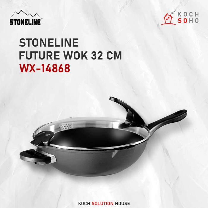 Stoneline Future Wok32cm + Lid (PFOA&PTFE FREE)