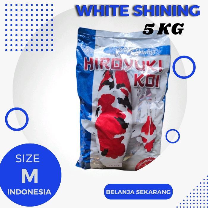 Hiroyuki White Shining pakan koi 5kg pelet ikan